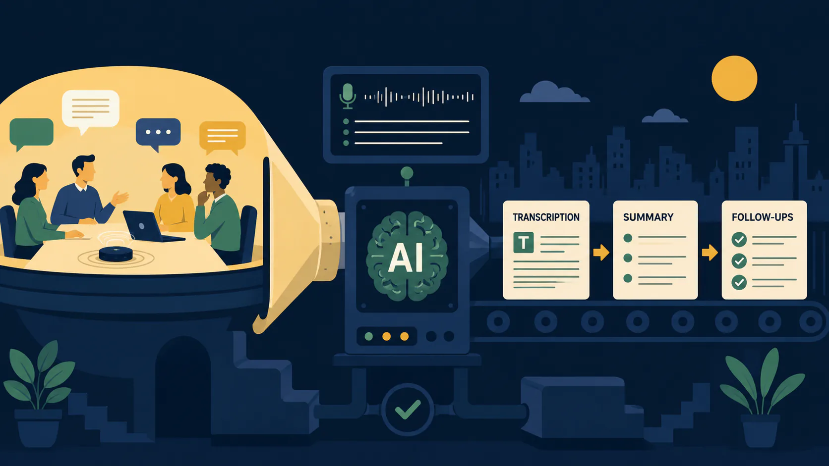 Best AI meeting tools 2026 comparison showing Fathom, Granola, and Fireflies notetaker interfaces side by side