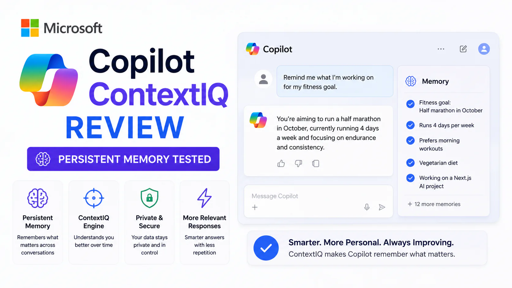 Microsoft 365 Copilot ContextIQ slash picker open inside Teams showing file, meeting, and contact grounding sources